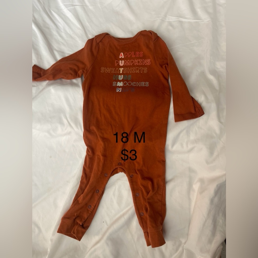 Rust Orange Kids One Piece